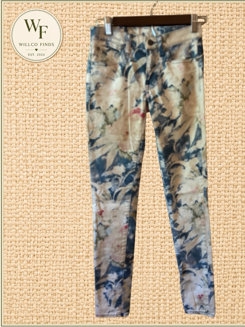 Polo Ralph Lauren Tompkins Skinny Floral Watercolor Women’s Jeans Size 25